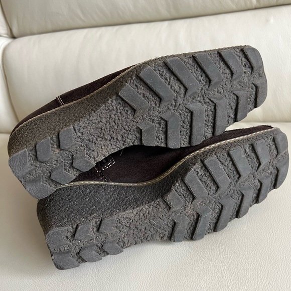 Artica Brown Suede Wedge Heel Boots Size 37 - Picture 4 of 8